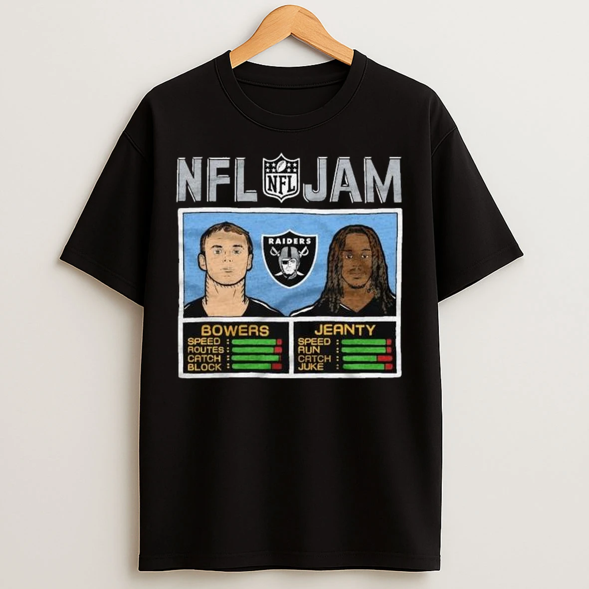 Nfl Jam Las Vegas Raiders Bowers And Jeanty Long Sleve T Shirts