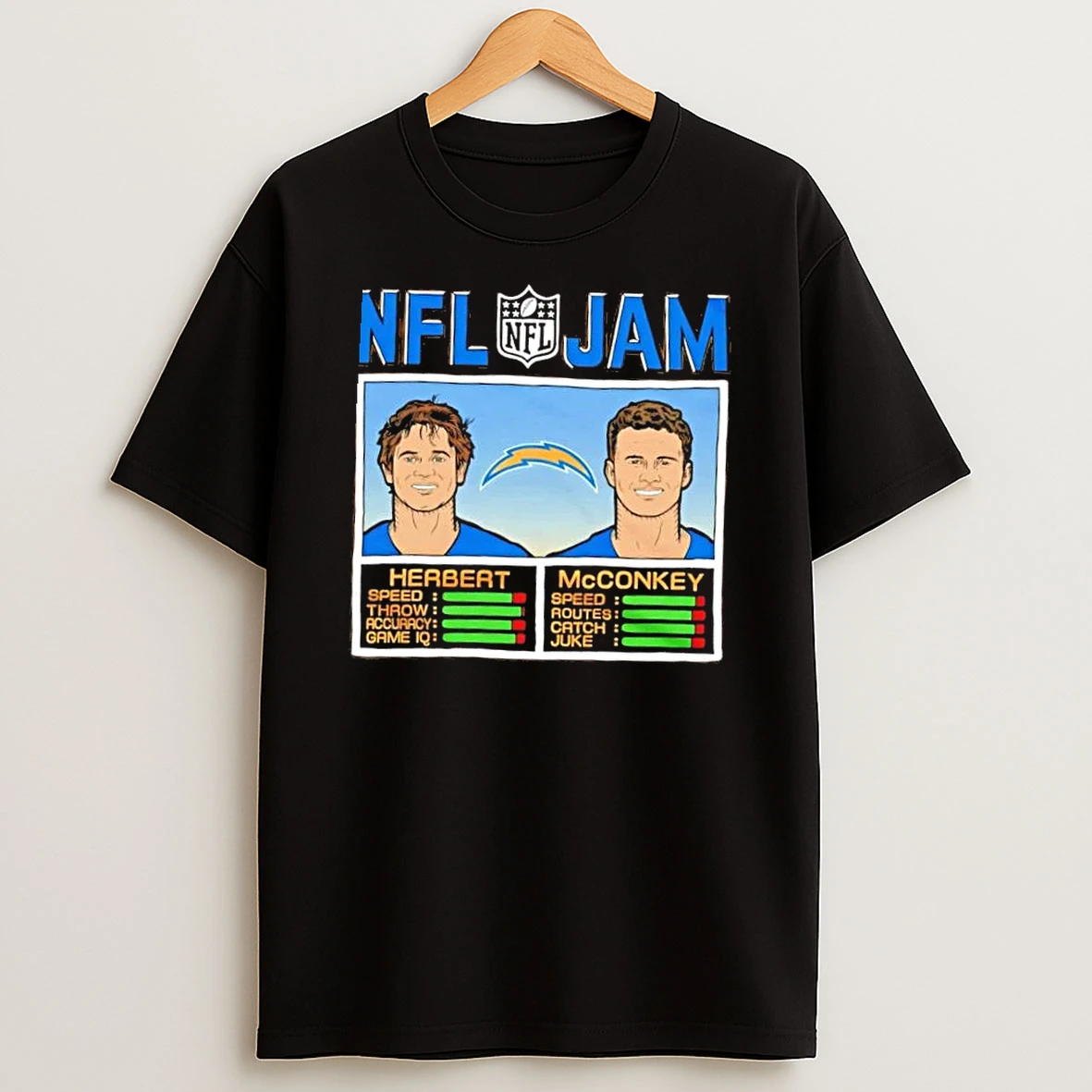 Nfl Jam Los Angeles Chargers Herbert And Mcconkey Shirts