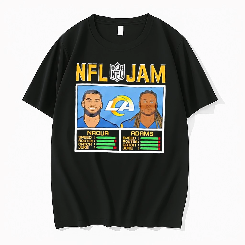 Nfl Jam Los Angeles Rams Nacua And Adams Shirts