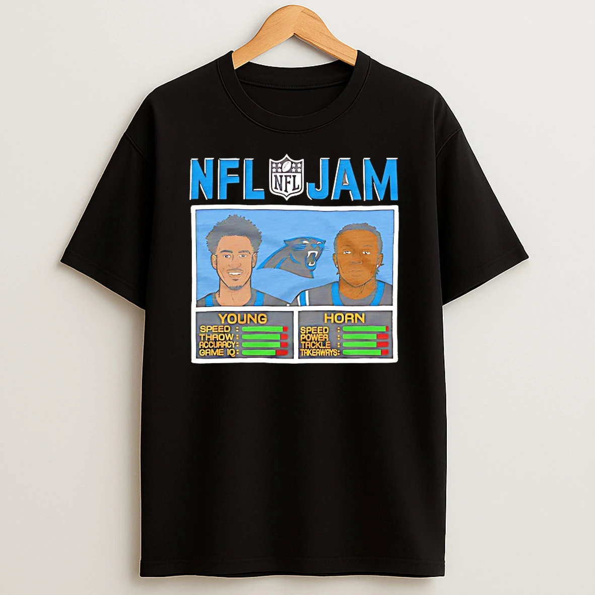 Nfl Jam Panthers Young And Horn Shirts