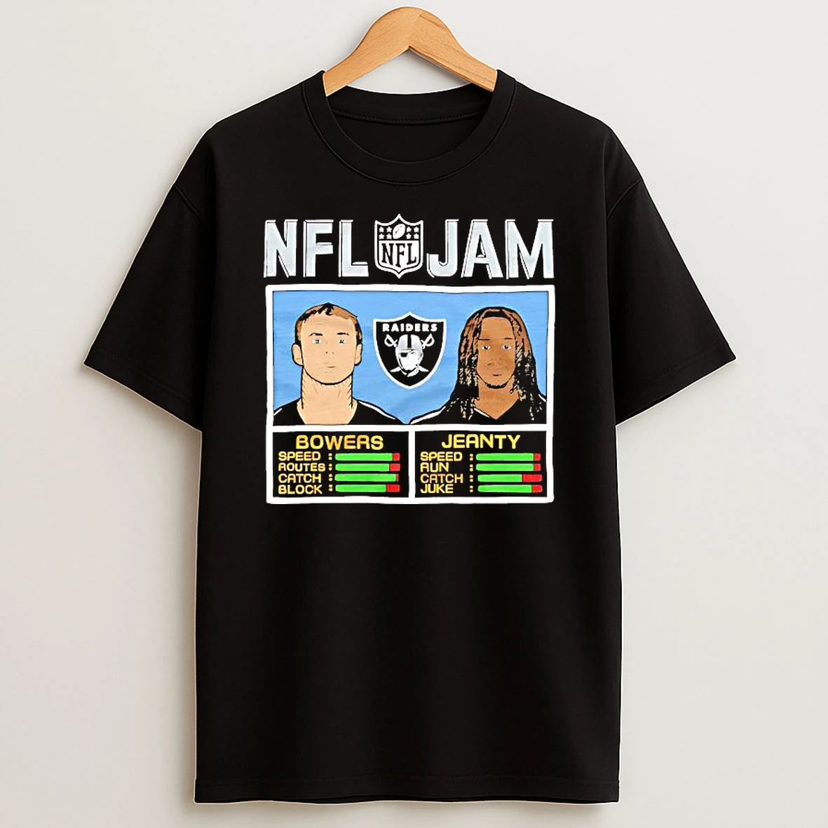 Nfl Jam Raiders Bowers And Jeanty Las Vegas Raiders Shirts
