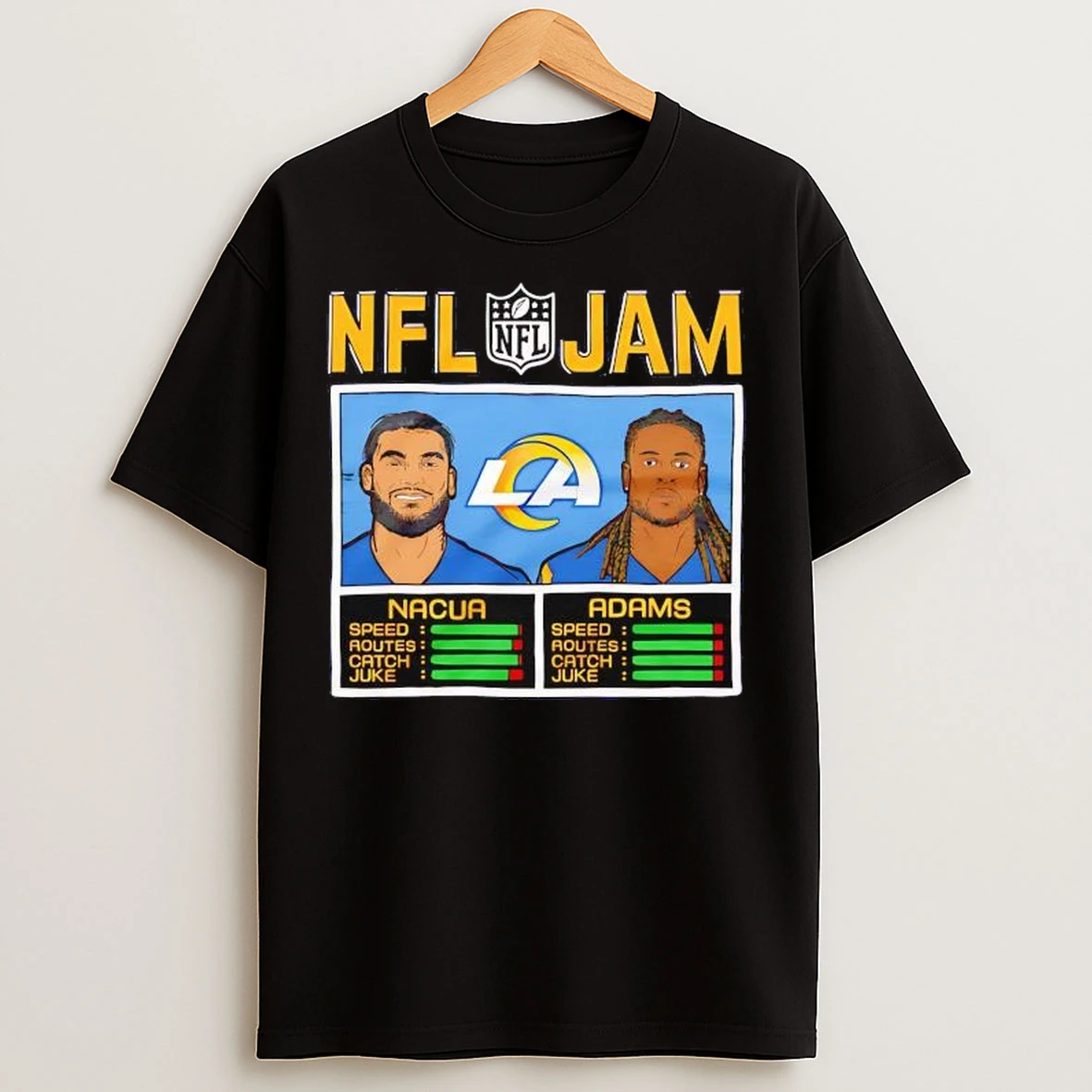 Nfl Jam Rams Nacua And Adams Los Angeles Rams T Shirts