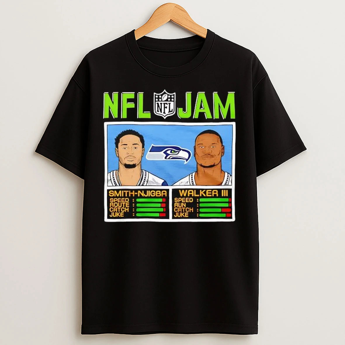Nfl Jam Seahawks Smith And Njigba And Walker Iii Seattle Seahawks T Shirts
