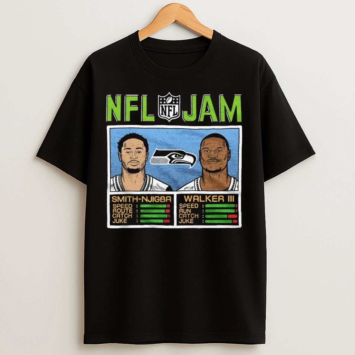 Nfl Jam Seattle Seahawks Smith Njigba And Walker Iii Long Sleve T Shirts