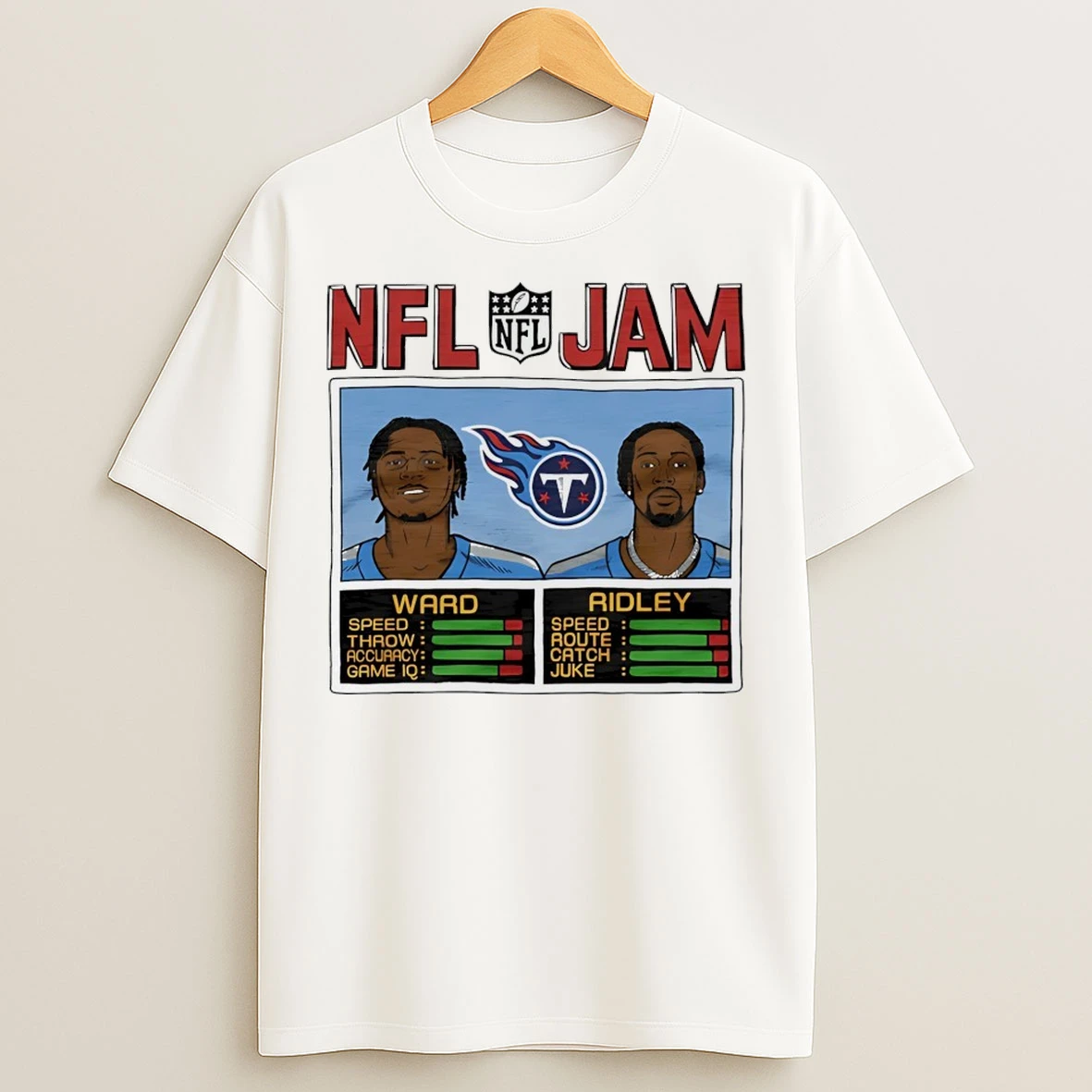 Nfl Jam Tennessee Titans Cam Ward And Calvin Ridley T Shirts