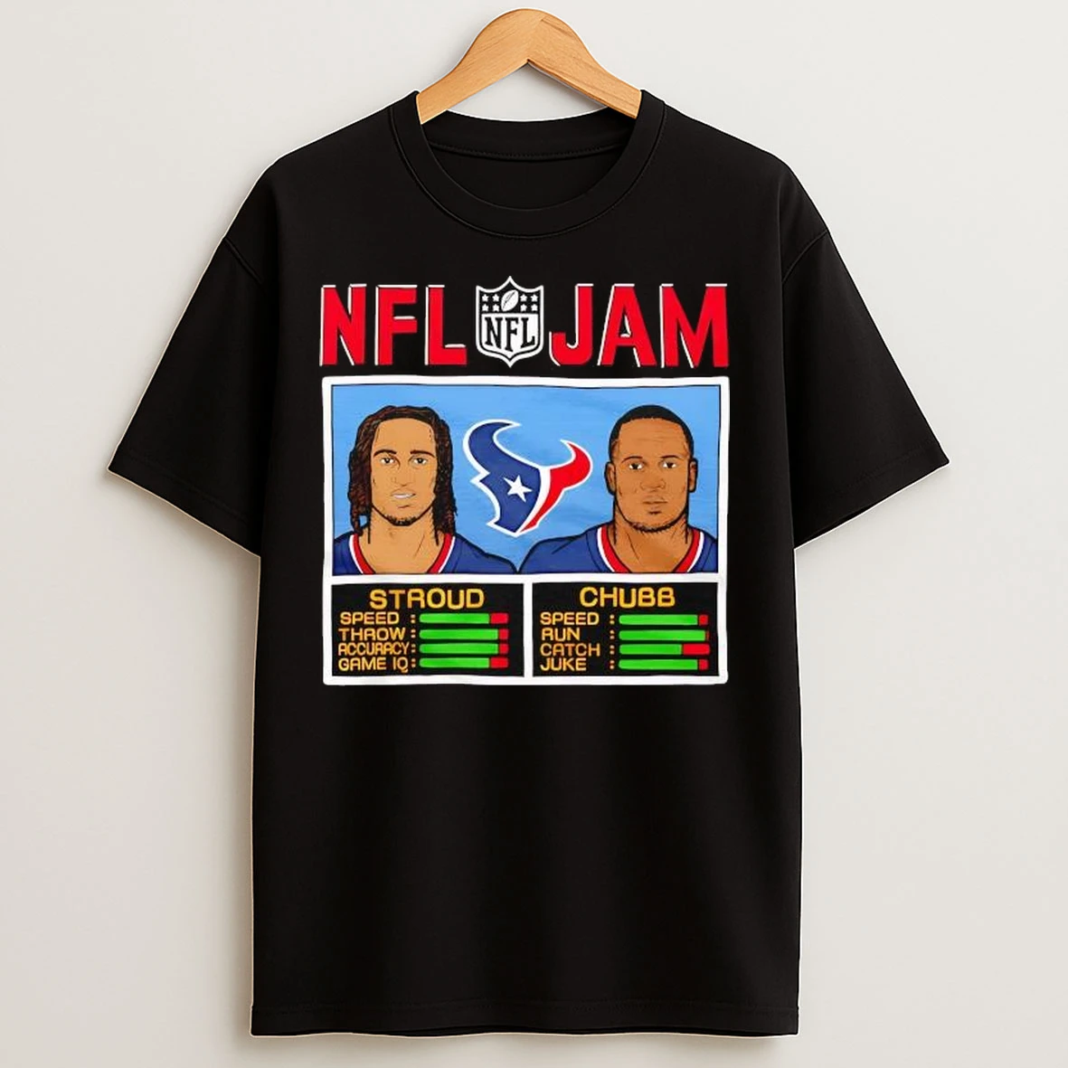 Nfl Jam Texans Stroud And Chubb Houston Texans T Shirts