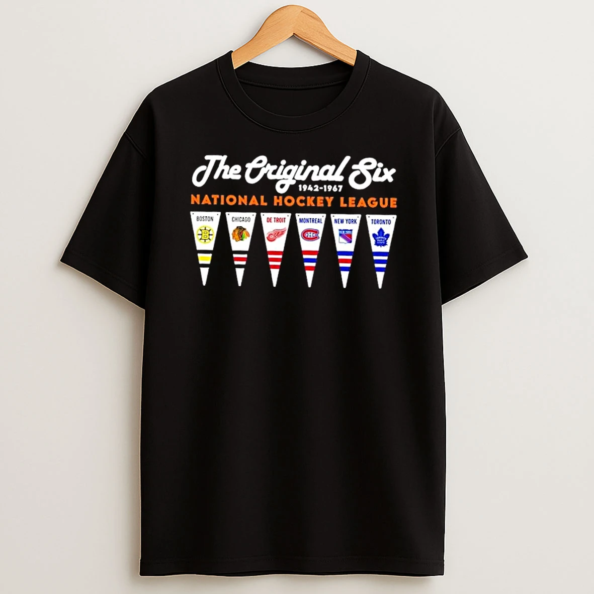 Nhl Six National Hockey League Pennant Flag Shirts