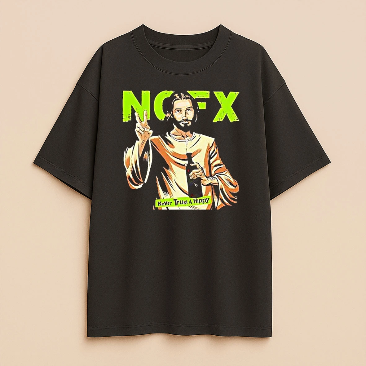 Nofx Jesus Never Trust A Hippy Premium Shirt Sweater