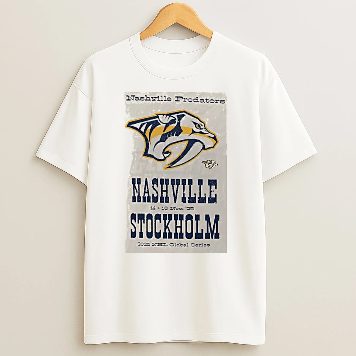 Nashville Predators 2025 Nhl Global Series Hometown To Stockholm Legacy Shirts