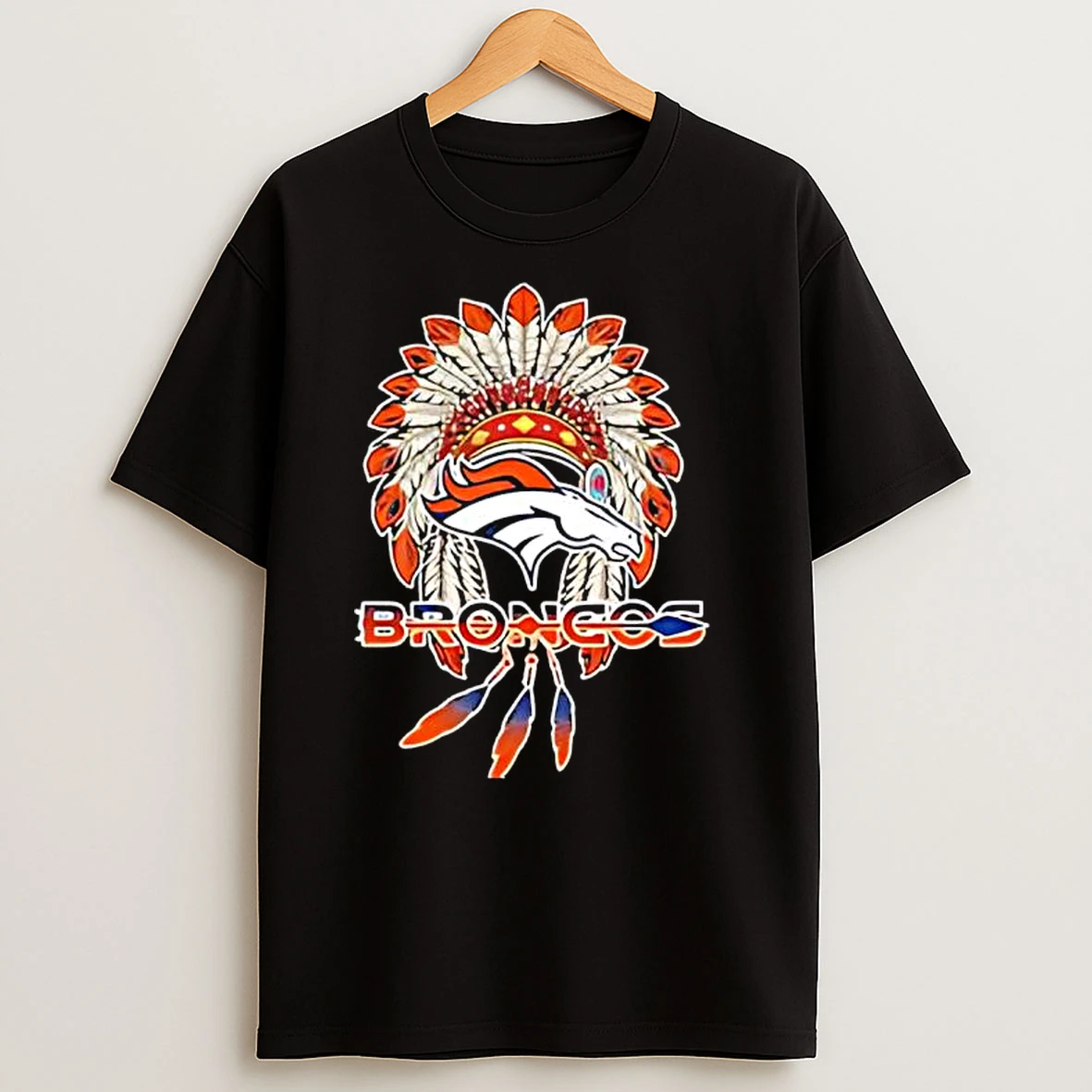 Native American X Denver Broncos 2025 Baseball Logo T Shirts