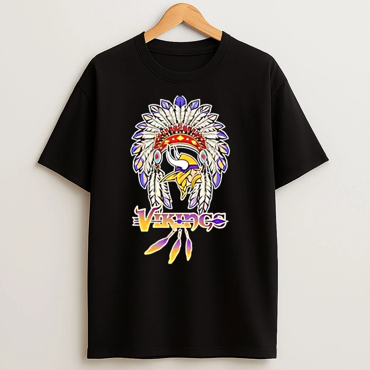 Native American X Minnesota Vikings 2025 Baseball Logo T Shirts