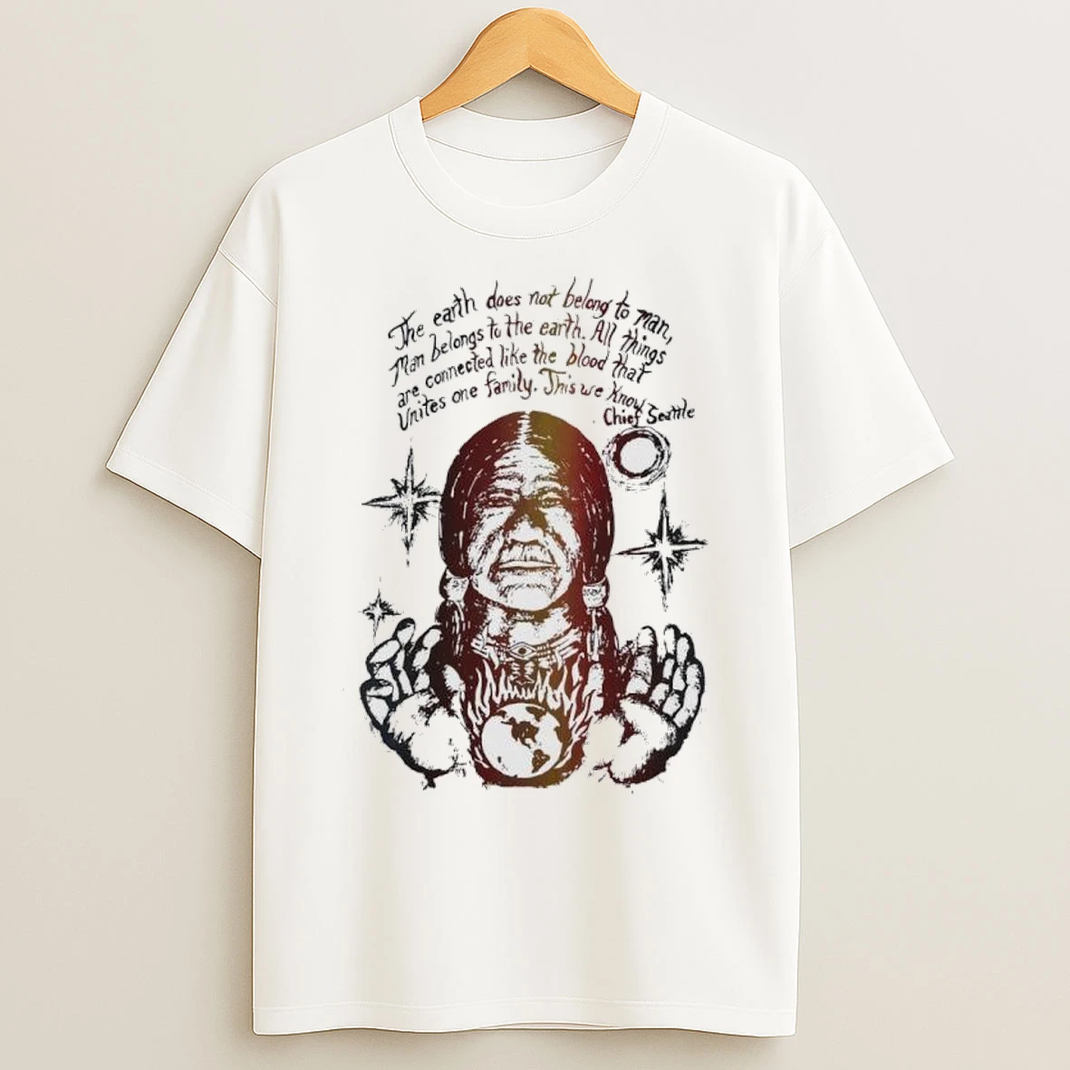 Native Americans The Earth Does Not Belong To Man Man Belongs To The Earth T Shirts