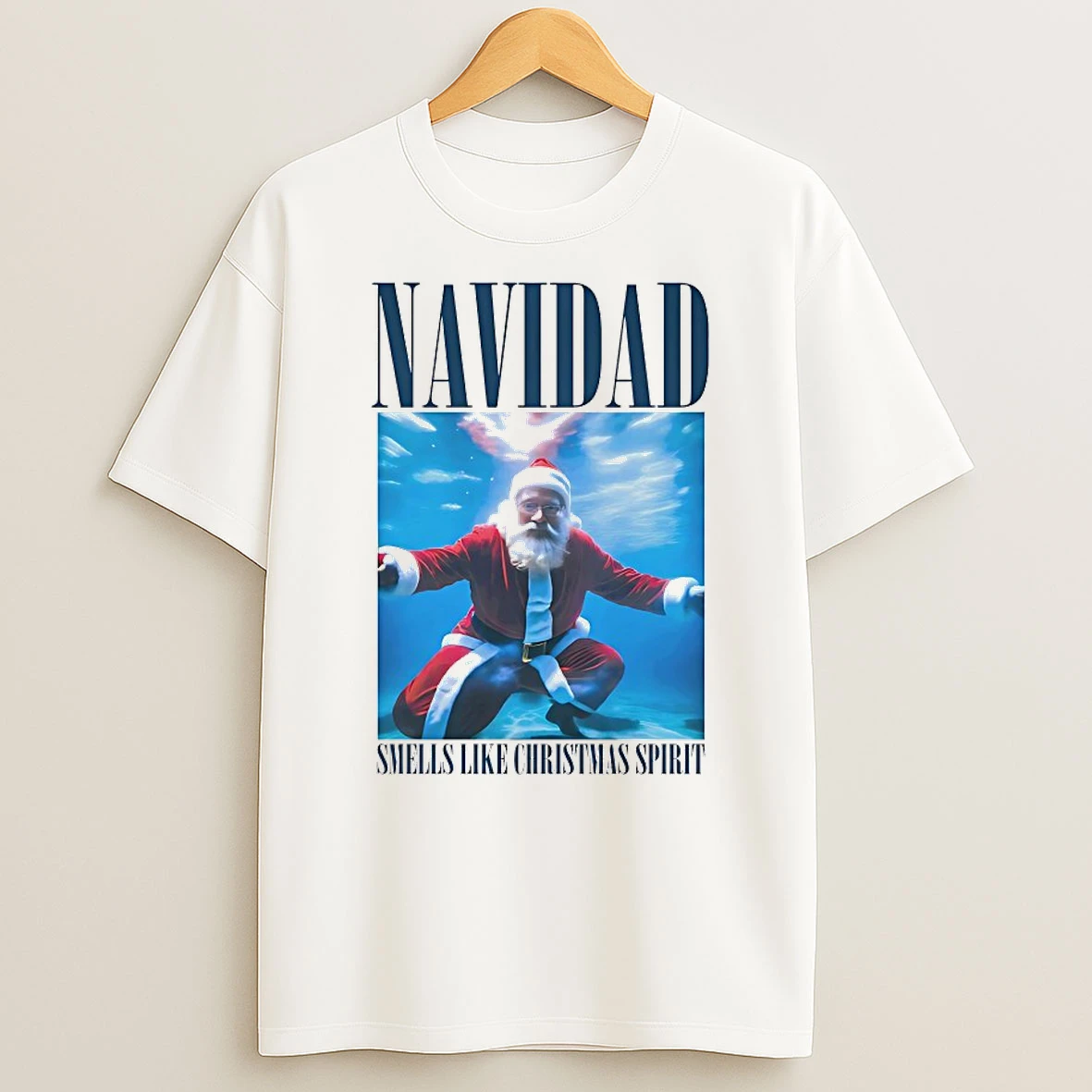Navidad Smells Like Christmas Spirit Santa Claus Shirts