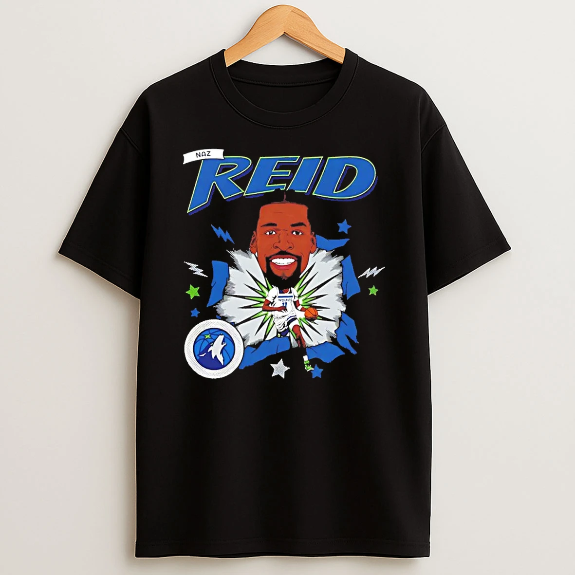 Naz Reid Minnesota Timberwolves Caricature 25 Shirts