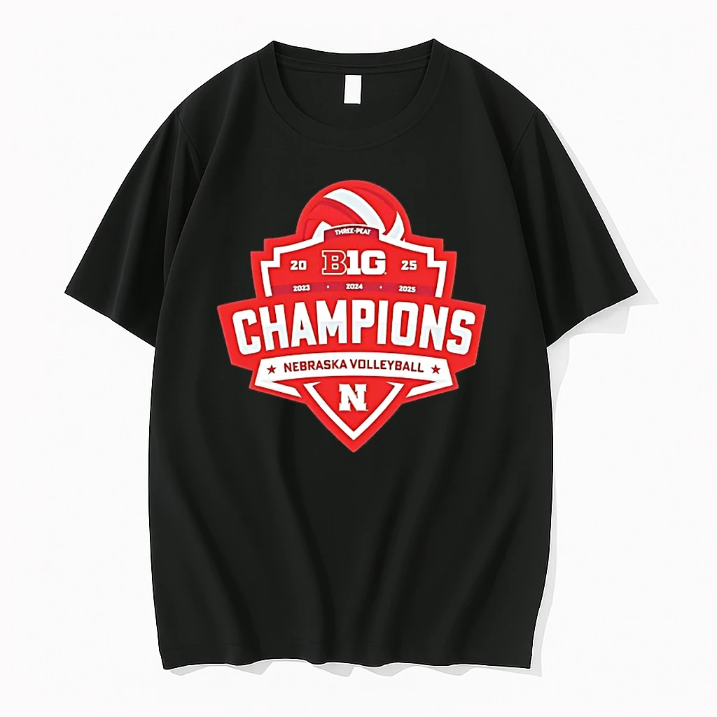 Nebraska Cornhuskers 2025 Big Ten Volleyball Champions Shirts