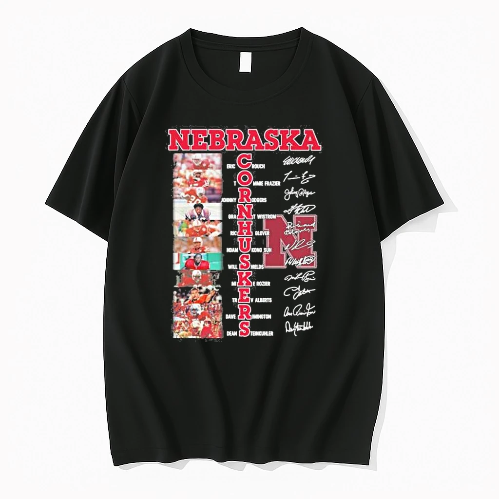 Nebraska Cornhuskers Football Legends Players Signatures Shirts