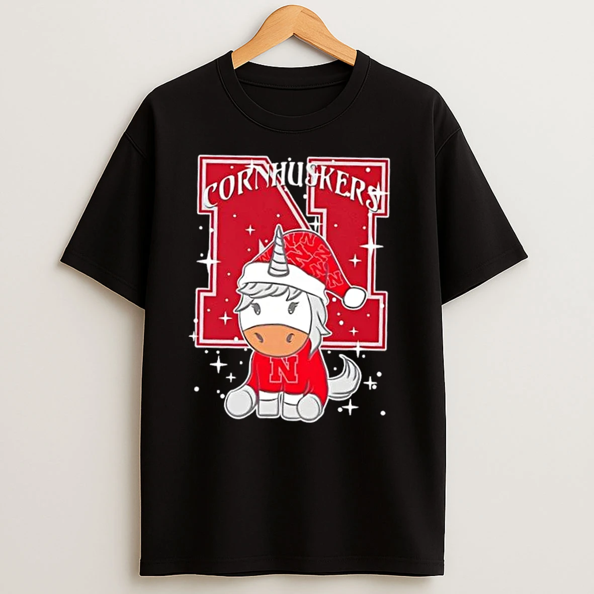 Nebraska Cornhuskers Football X Unicorn Merry Christmas T Shirts
