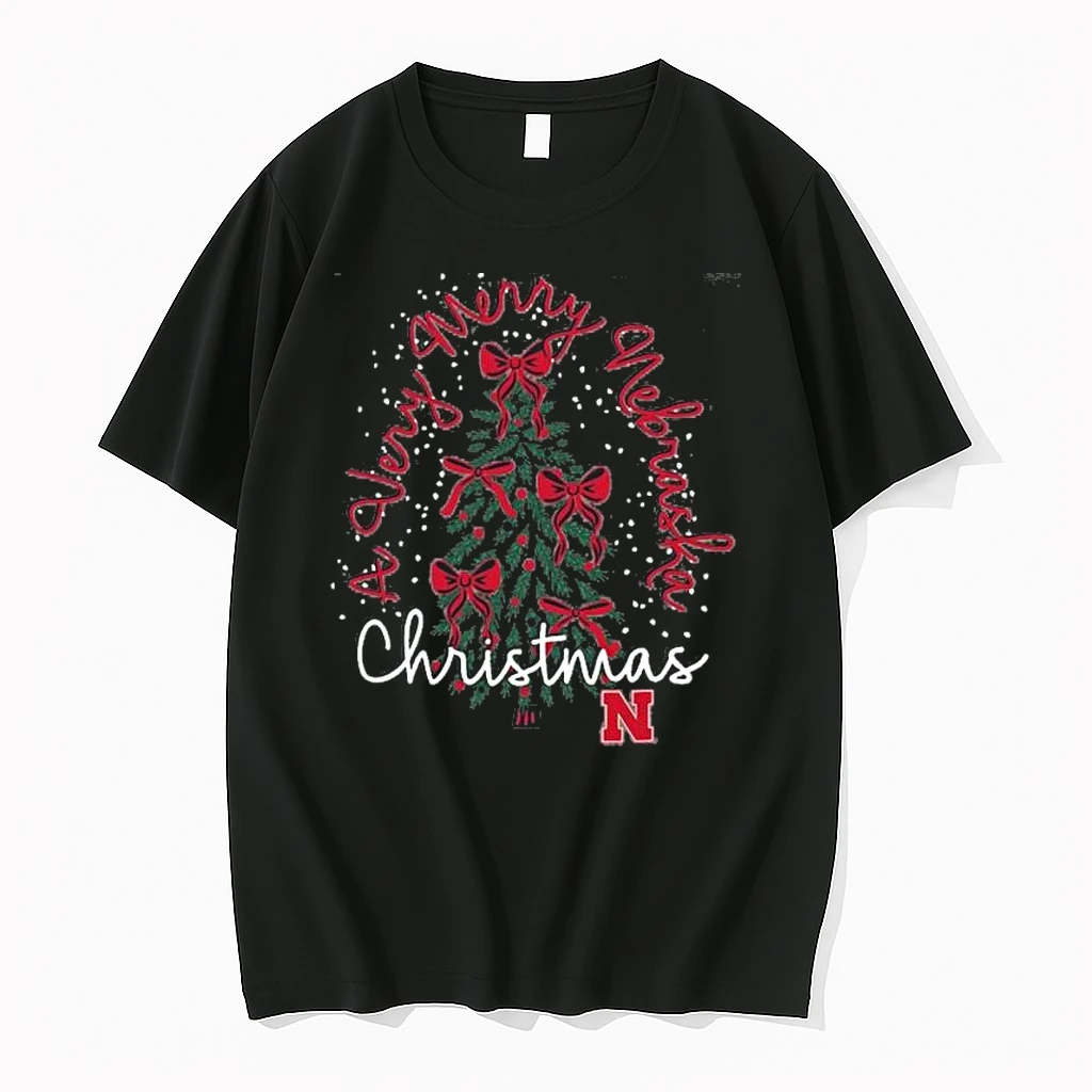 Nebraska Huskers Christmas Tree Holiday Shirts