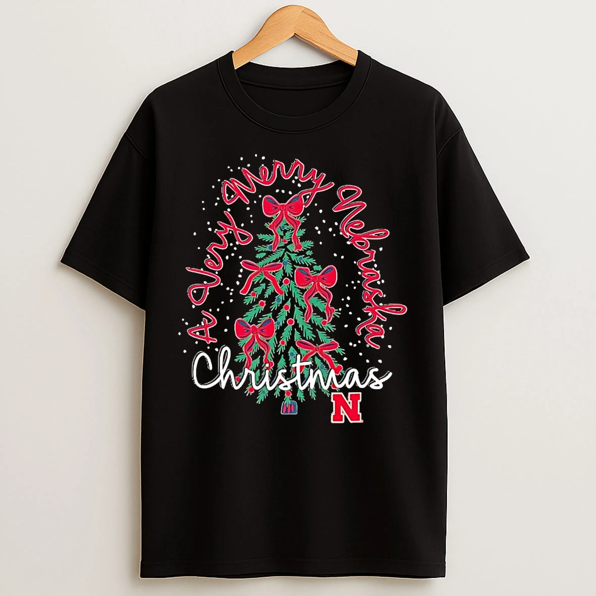 Nebraska Huskers A Very Merry Nebraska Christmas T Shirts