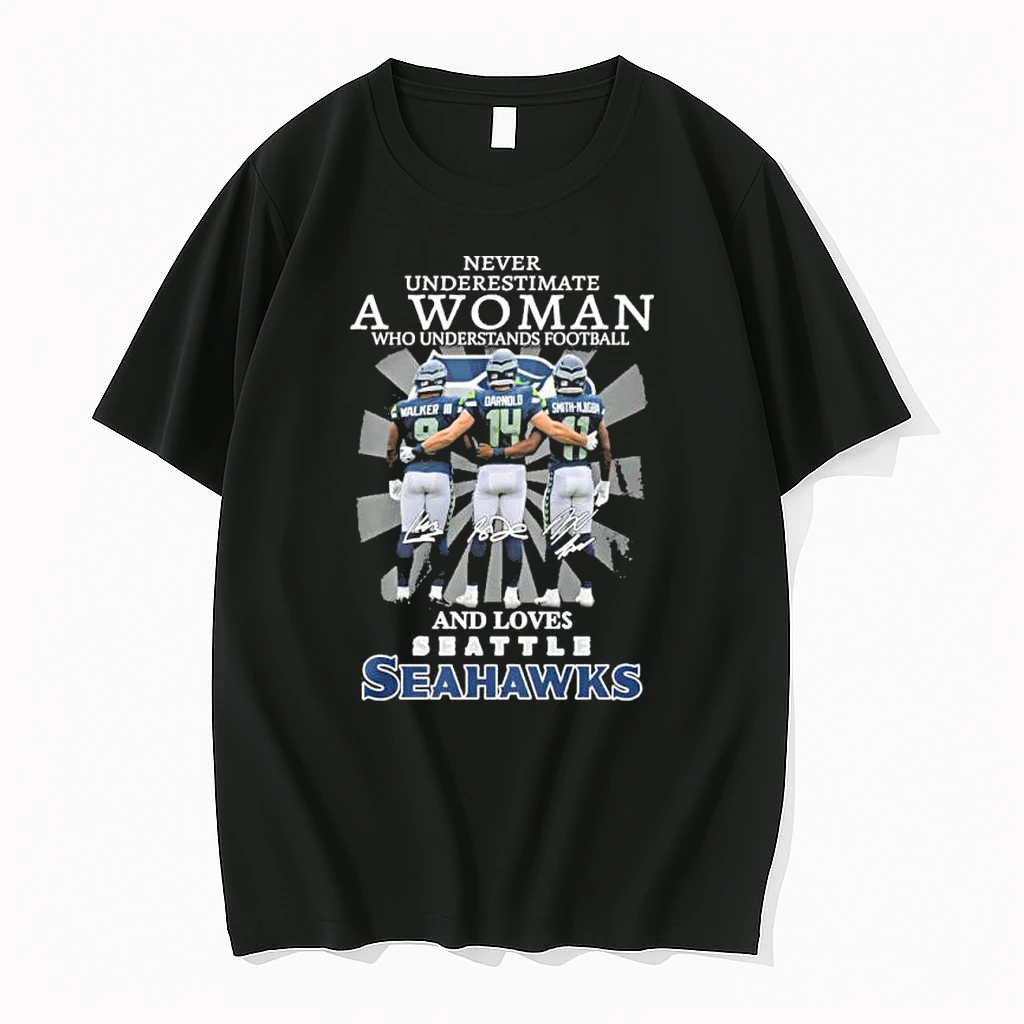 Never Underestimate A Woman Who Understands Football And Loves Seattle Seahawks Players Shirts