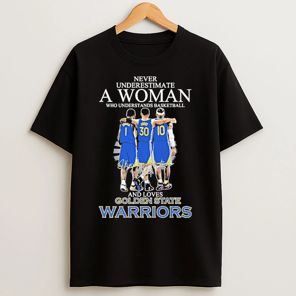 Never Underestimate Who Understands Basketball Player Signature And Loves Golden State Warriors T Shirts