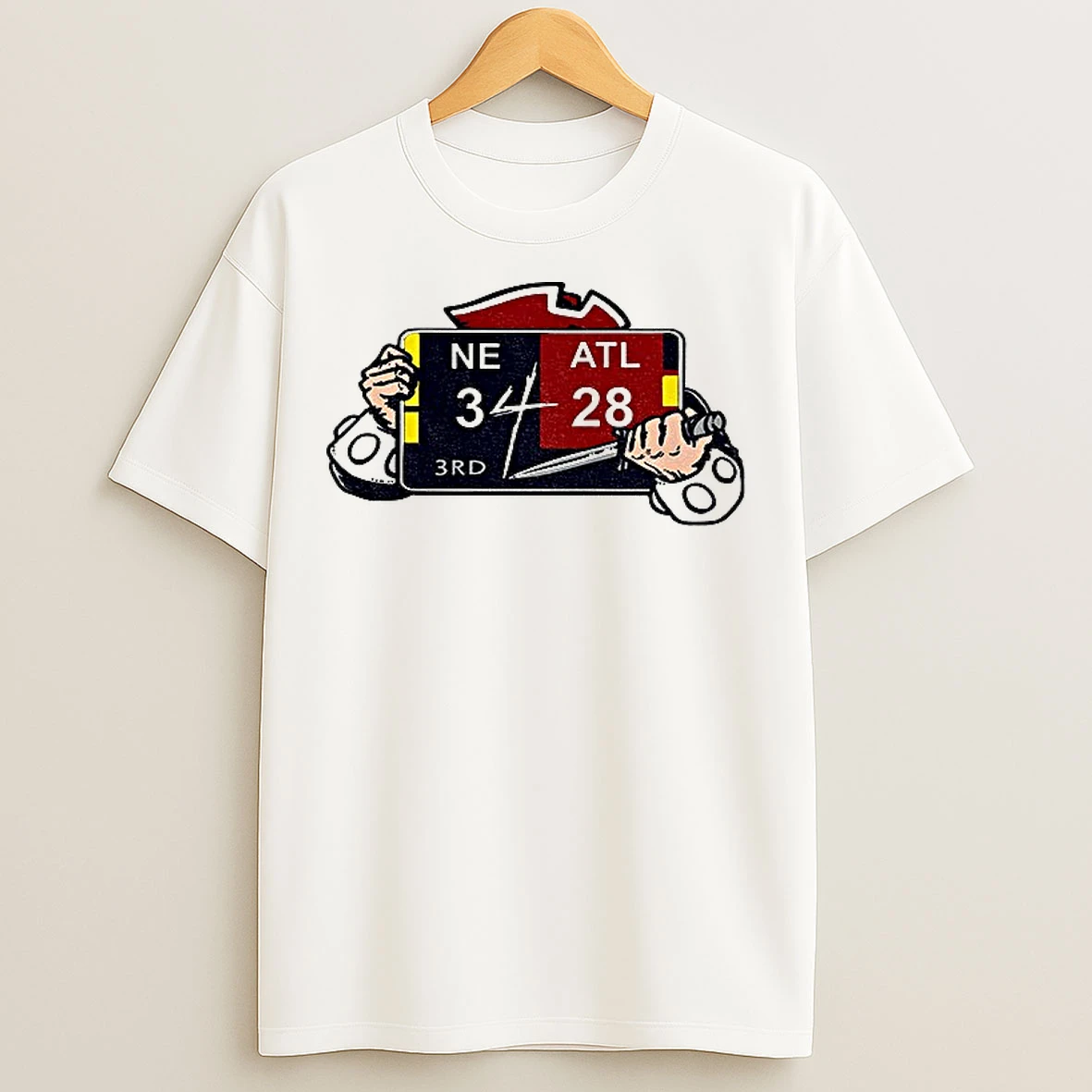 New England Patriots 34 Atlanta Falcons 28 Super Bowl Li 3rd Vintage T Shirts