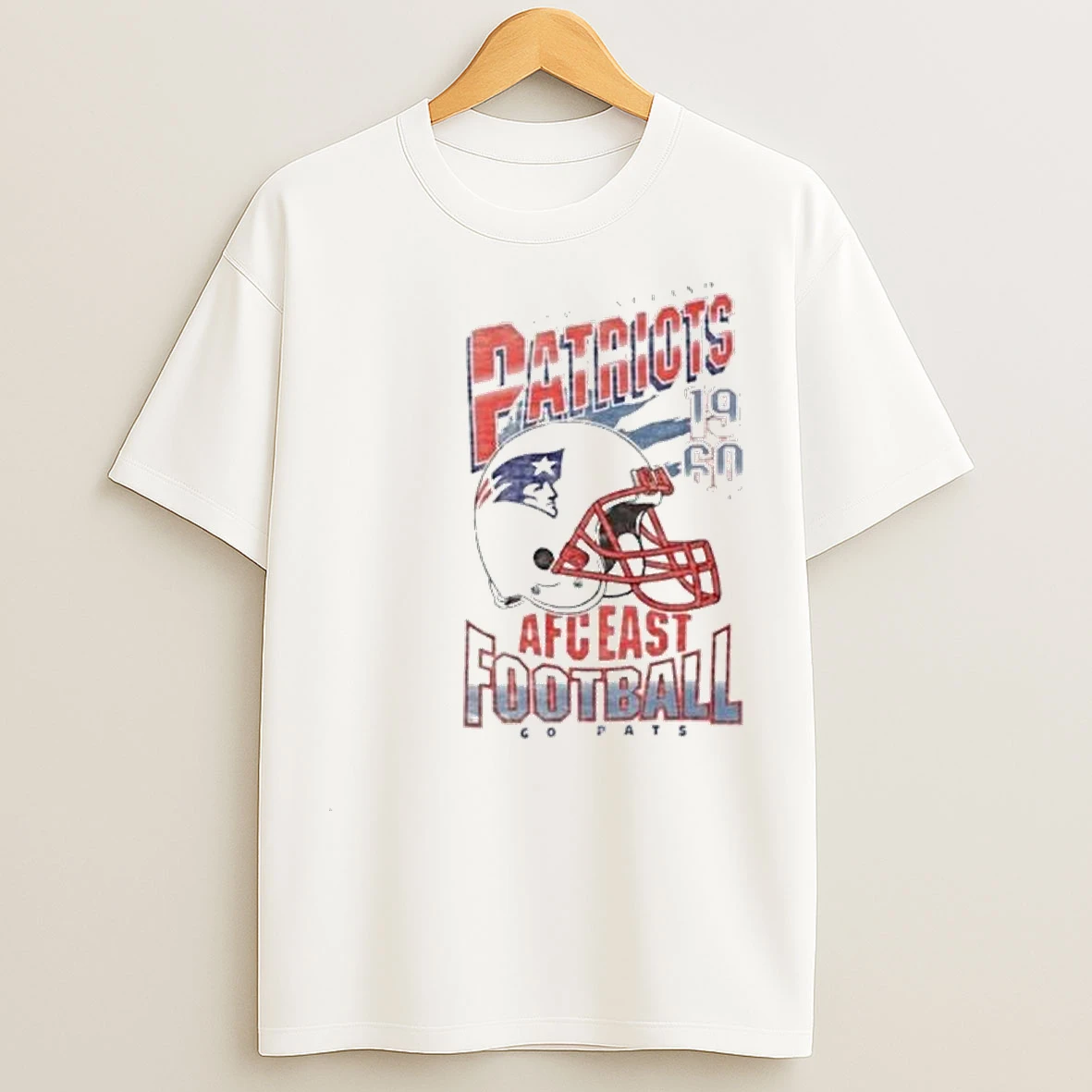 New England Patriots Afc East Football 1960 Circle White T Shirts