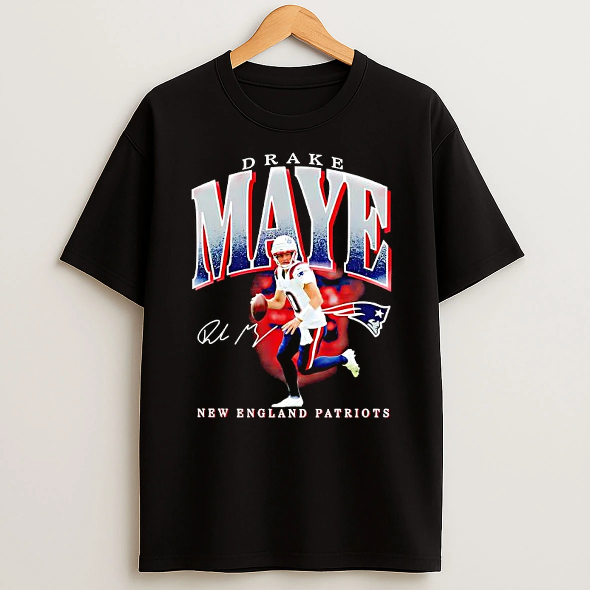 New England Patriots Drake Maye Signature Player Hype Shirts