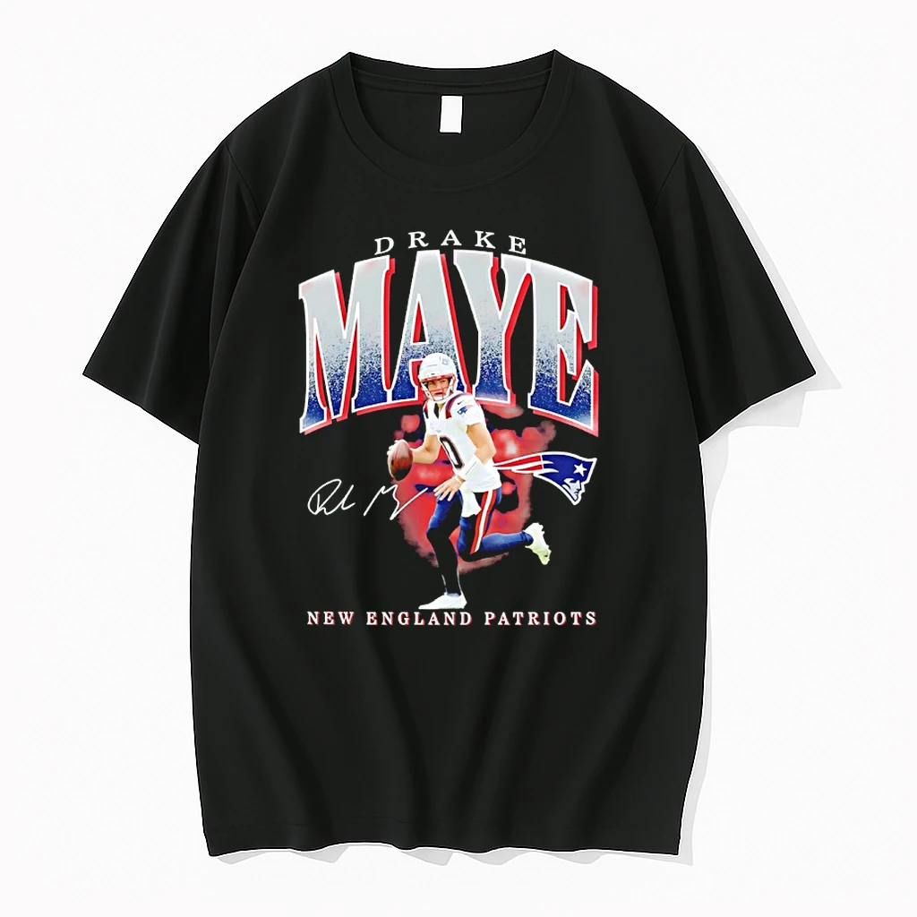New England Patriots Drake Maye Player Signature Vintage Shirts