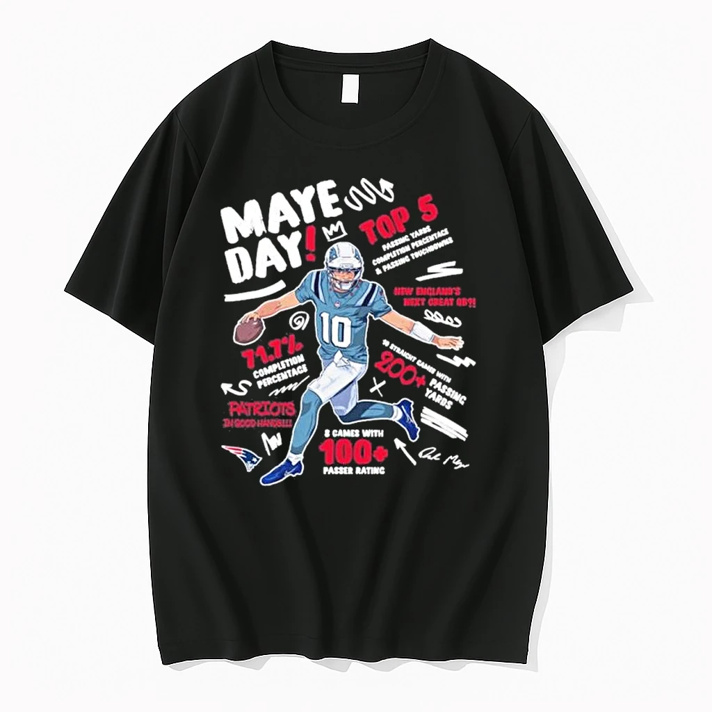 New England Patriots Maye Day 100 Passer Rating Shirts