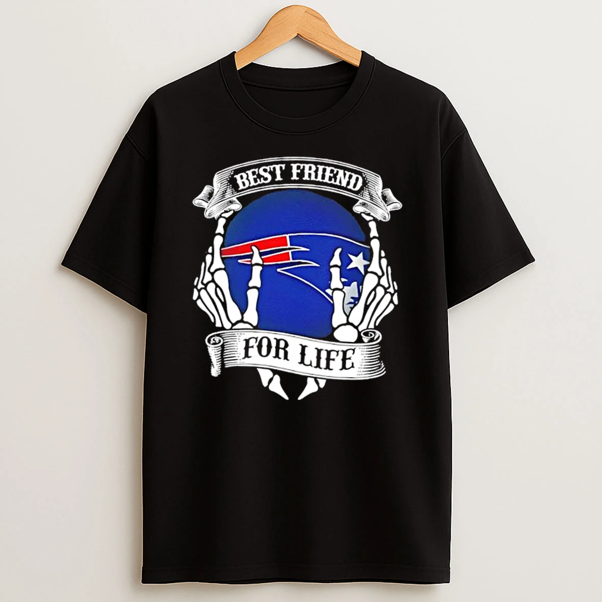New England Patriots Football Best Friend For Life Hands Bones Shirts