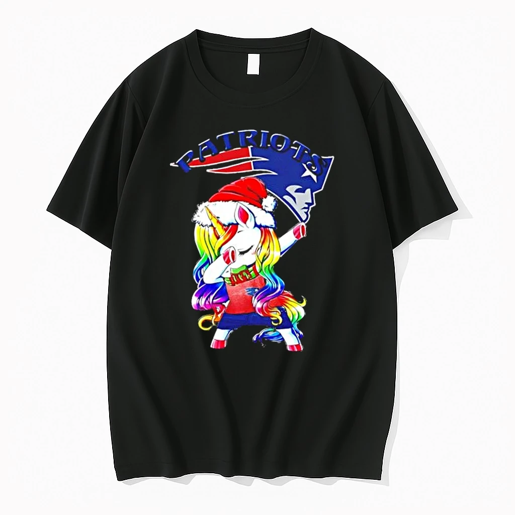 New England Patriots X Unicorn Santa Hat Dabbing Merry Christmas Shirts