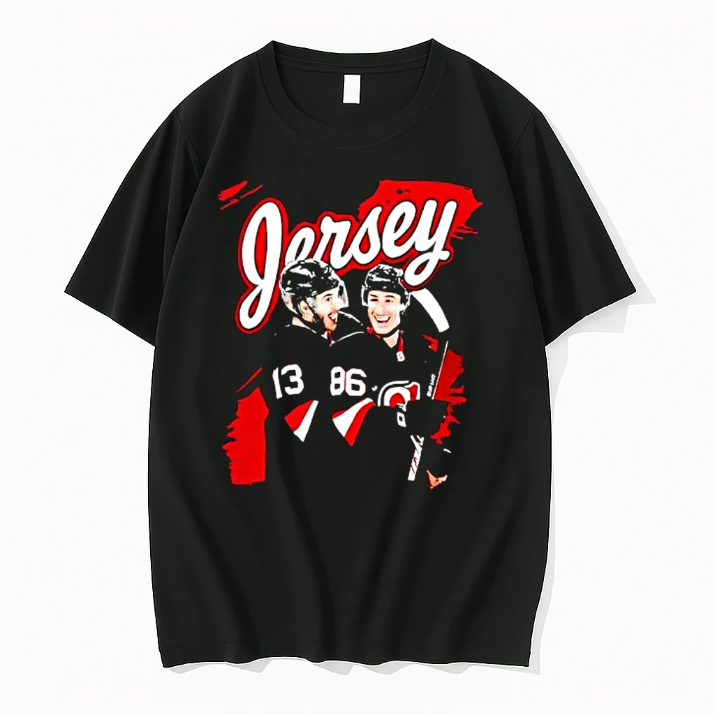 New Jersey Devils Nico Hischier And Jack Hughes Shirts