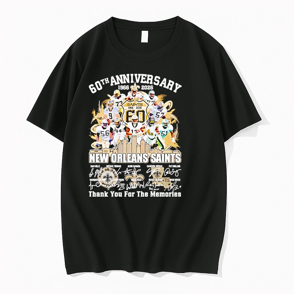 New Orleans Saints 60th Anniversary 1966 2026 Thank You For The Memories Shirts