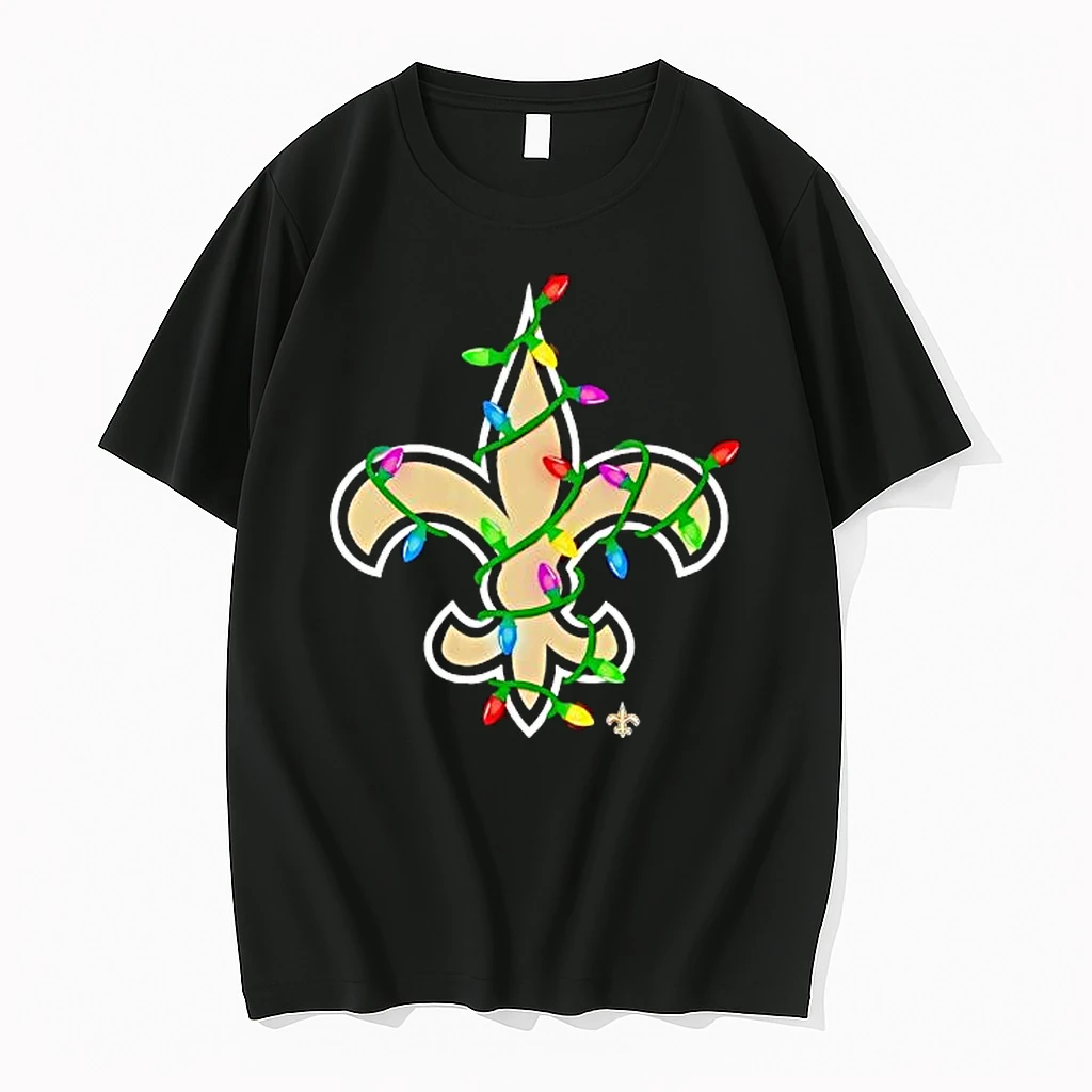New Orleans Saints Logo Holiday Lights Shirts