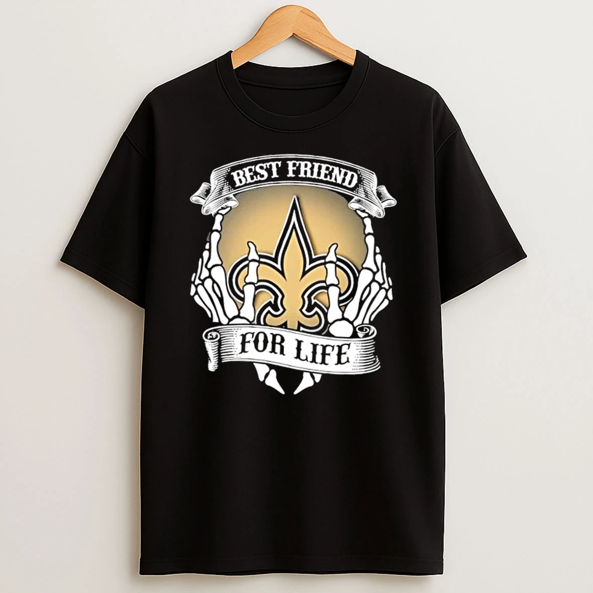 New Orleans Saints Football Best Friend For Life Hands Bones Shirts