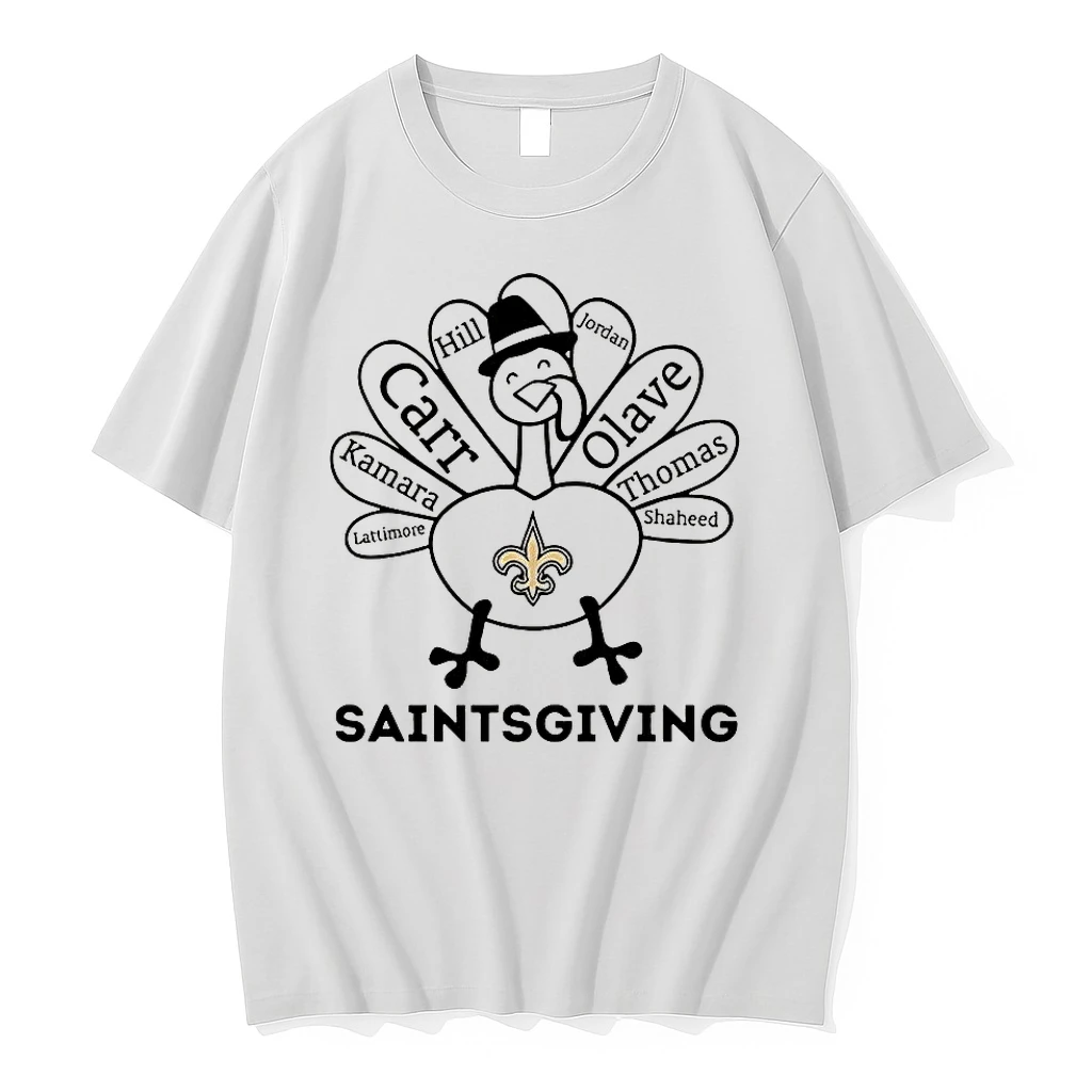 New Orleans Saints Turkey Saintsgiving Thanksgiving With Heroes Shirts