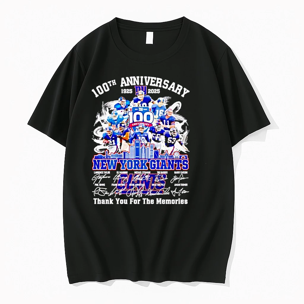 New York Giants 100th Anniversary 1925 2025 Thank You For The Memories Shirts