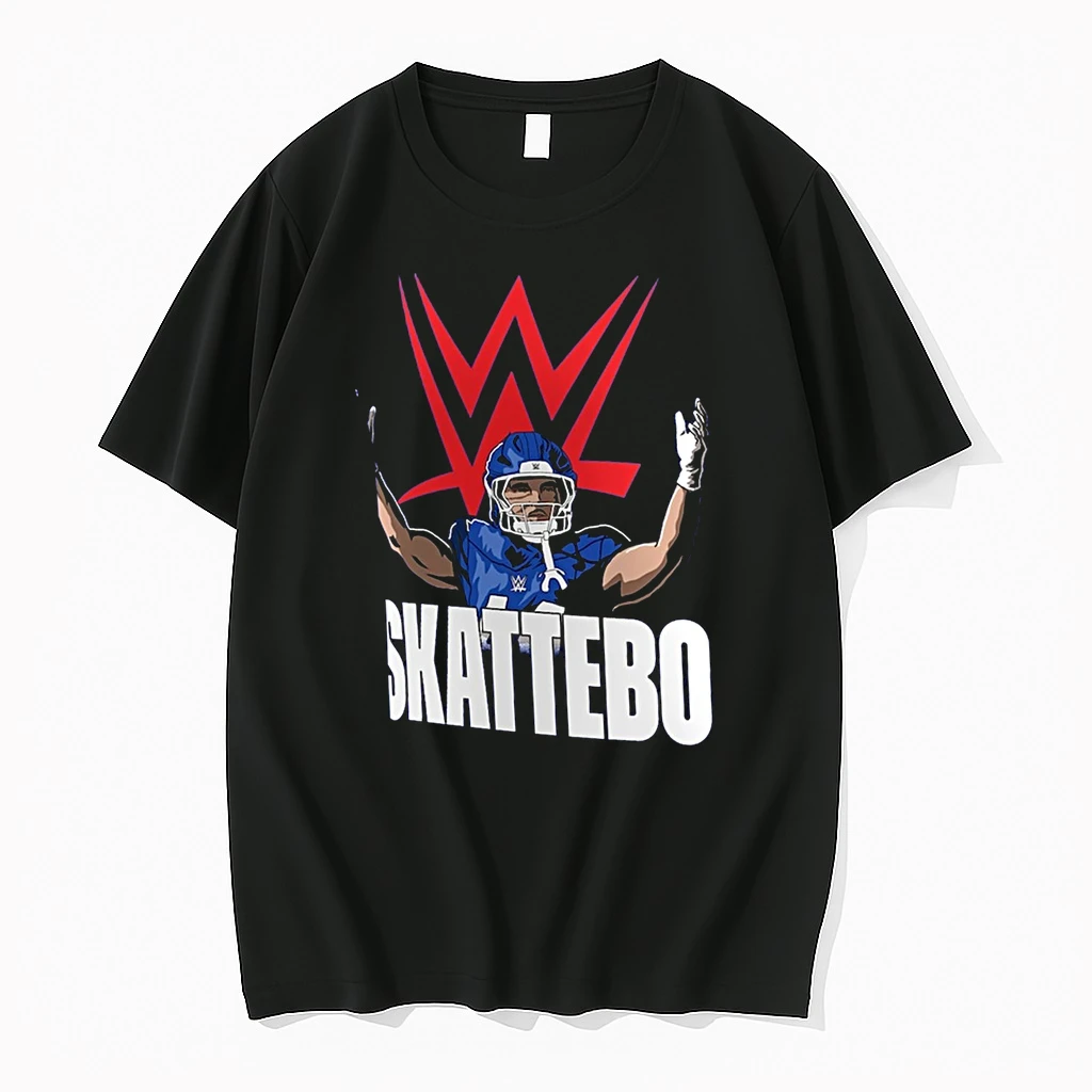 New York Giants Cam Skattebo X Wwe Big Logo 2025 Shirts
