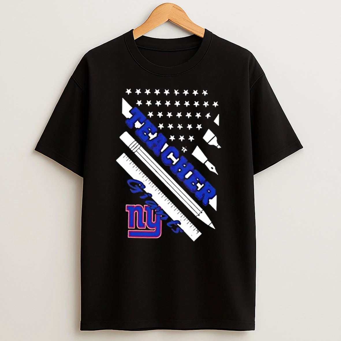 New York Giants Football X Teacher American Flag Shirts