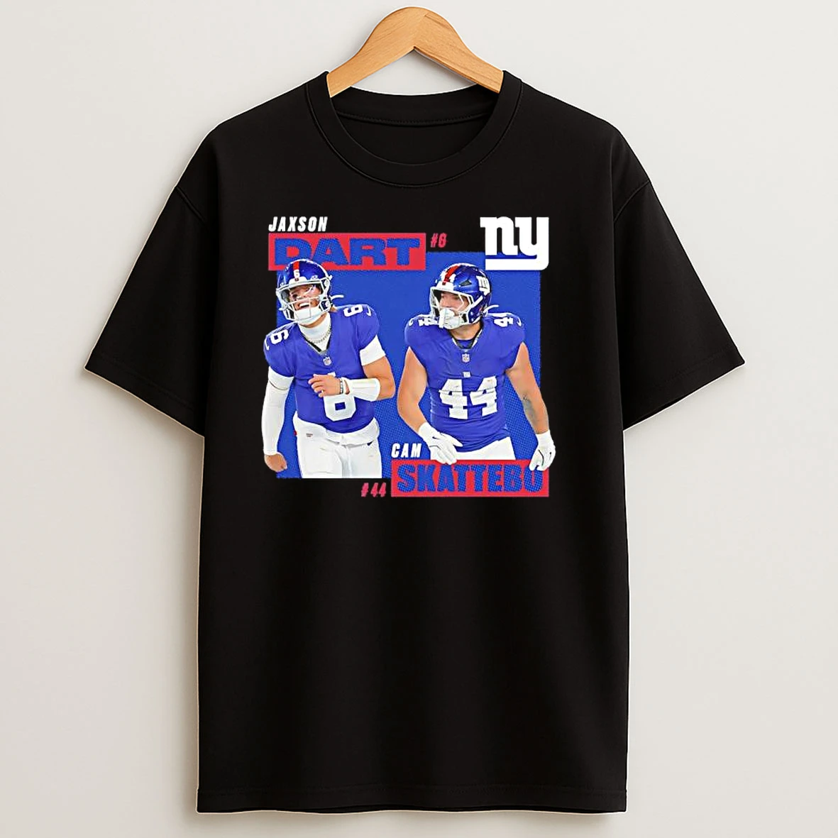 New York Giants Rb Cam Skattebo 44 Jaxson Dart 8 Graphic T Shirts