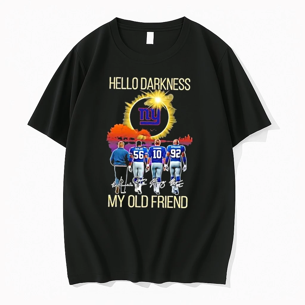 New York Giants Taylor And Legends Hello Darkness My Old Friend Signatures Shirts
