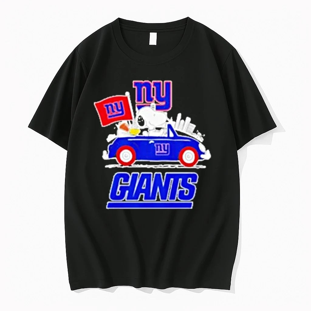 New York Giants X Snoopy And Woodstock Drive Car Shirts