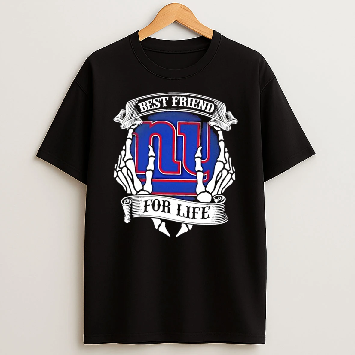 New York Giants Football Best Friend For Life Hands Bones Shirts