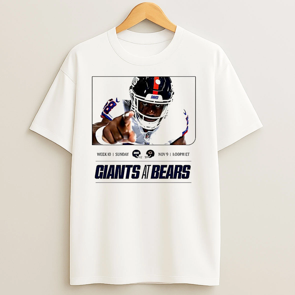 New York Giants Vs Chicago Bears Nfl Week 10 2025 T Shirts