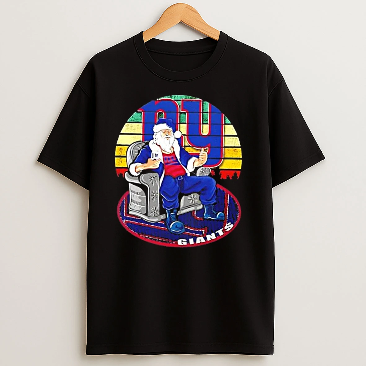 New York Giants X Santa Claus Christmas Vintage T Shirts