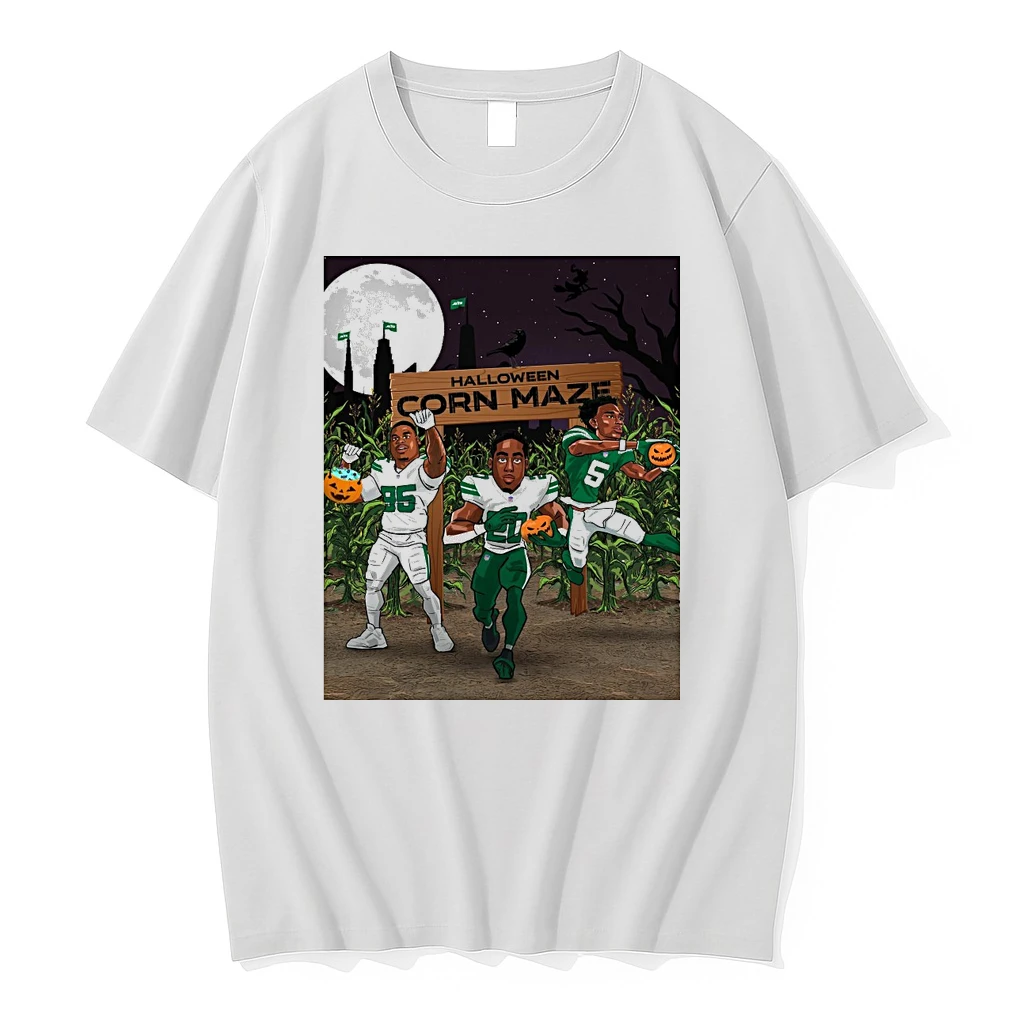 New York Jets Nfl Halloween Corn Maze 2025 Caricatures Shirts