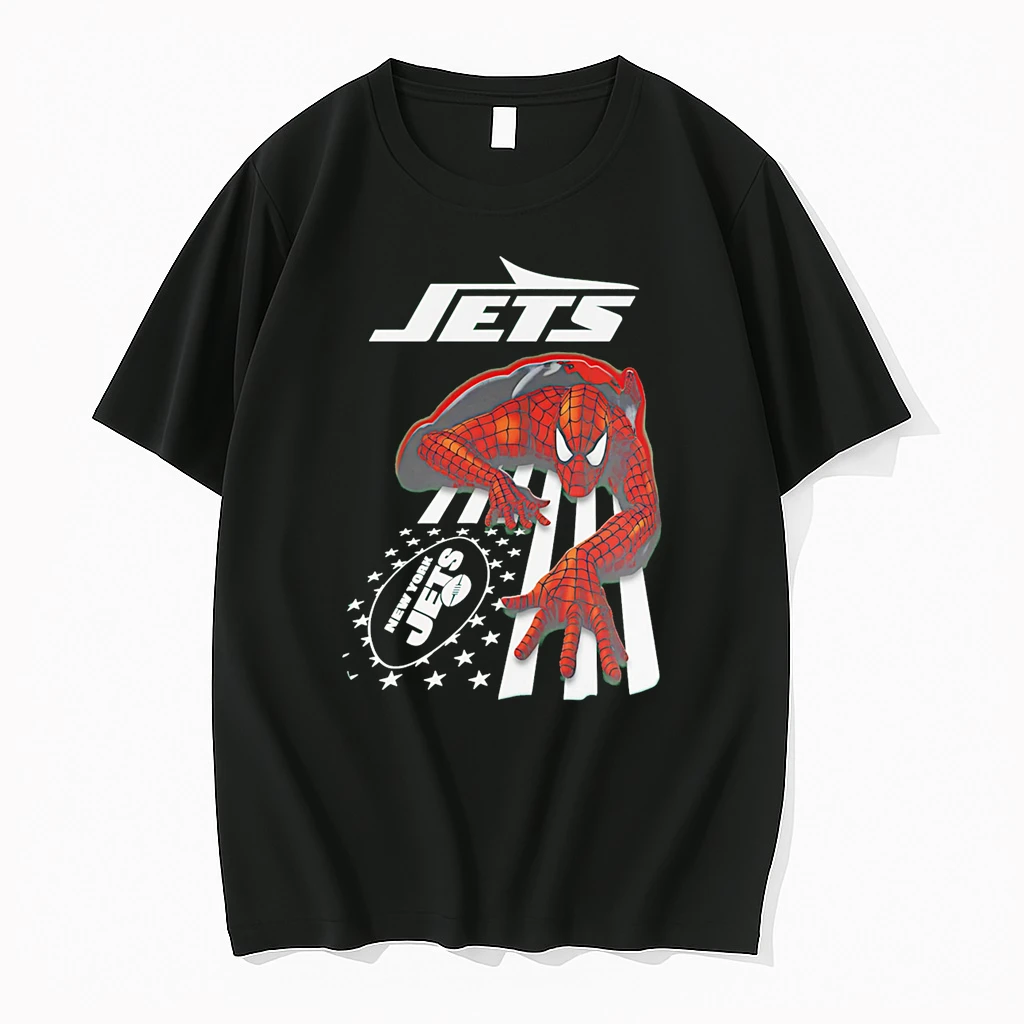 New York Jets Spiderman America Flag Shirts