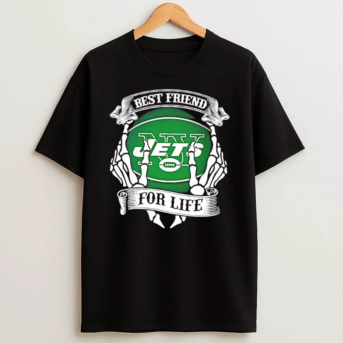 New York Jets Football Best Friend For Life Hands Bones Shirts