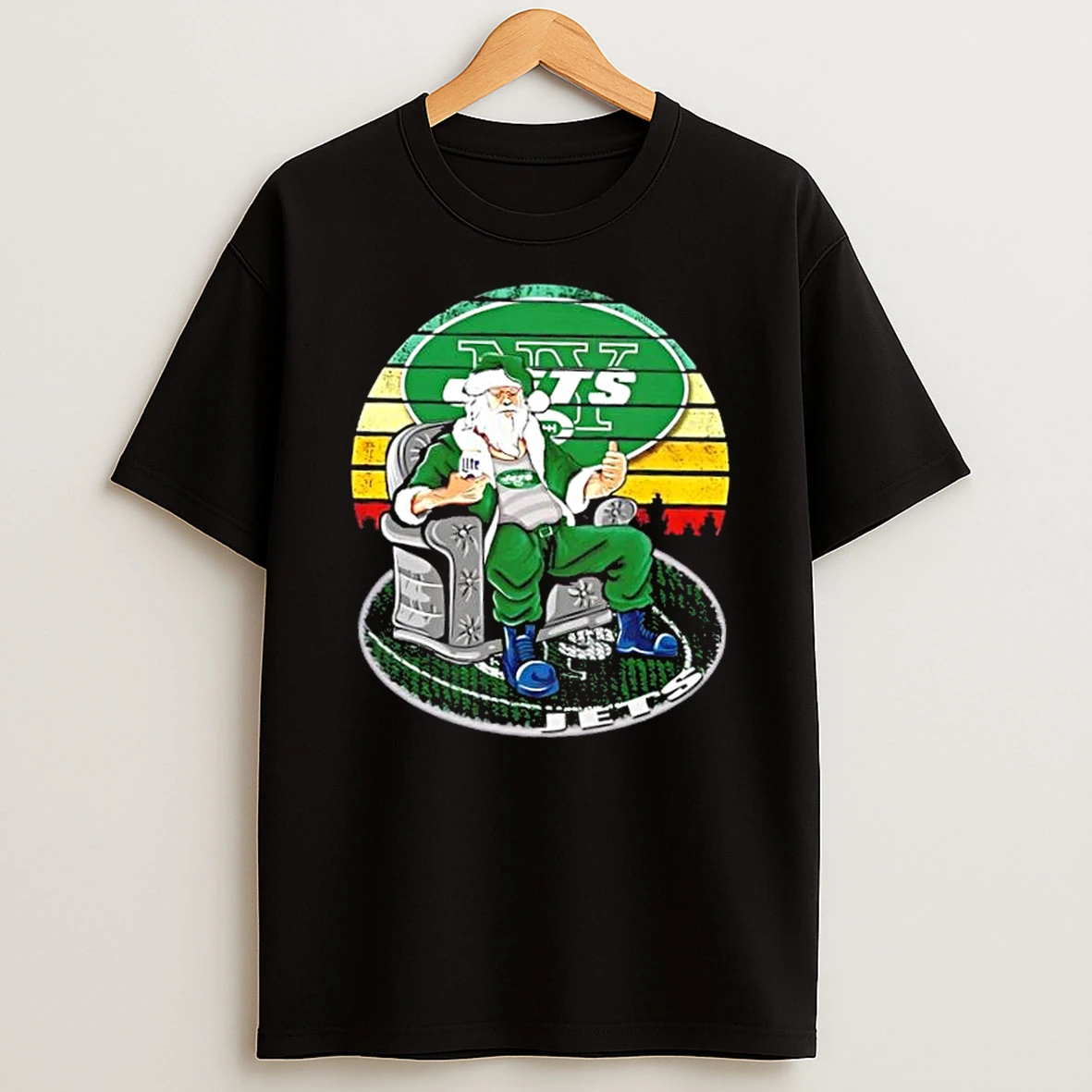 New York Jets X Santa Claus Christmas Vintage Shirts